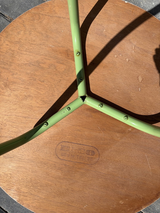 Vintage DICO Table + Chair – 50s/60s – Green Frame – Dining set, Metal, Wood (photo 6 of 6)