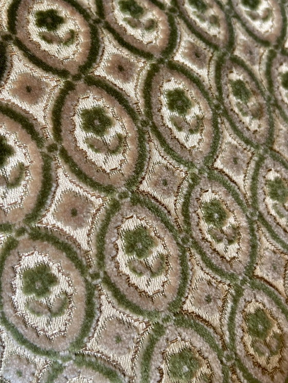 Mid Century Brokat-Samt und Samt Zierkissen, Grün-Brauntöne, 1960er – Velvet, Mid Century Modern (photo 6 of 8)