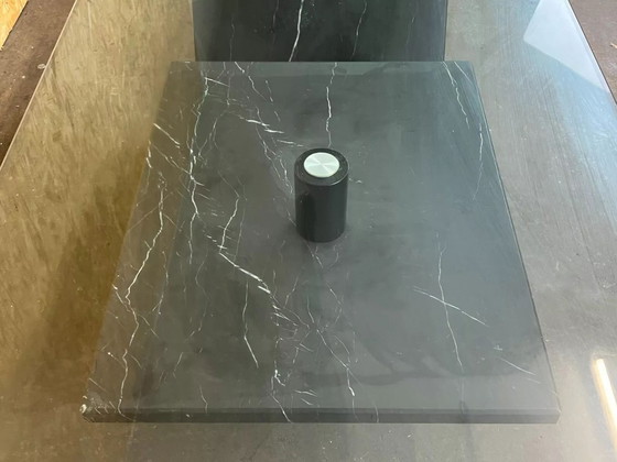 Image 1 of 60s 70s marble table coffee table glass table marble space age design