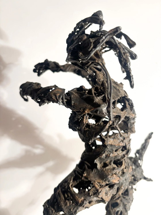 Sculpture de Chevalier en Fer Agenore Fabbri des années 1970 – Expressionisme (photo 11 of 13)