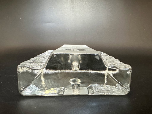 Walther Glass Solifleur Block Vase Op Art