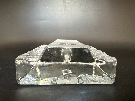 Image 1 of Walther Glass Solifleur Block Vase Op Art