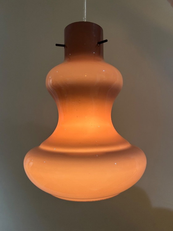 Vintage Glass Pendant Lamp 1970 (photo 3 of 9)