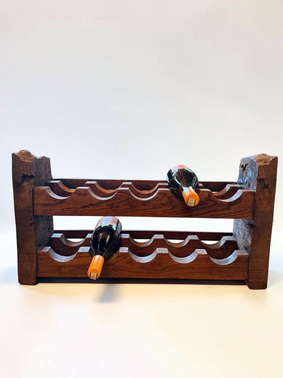 Supergaaf Brutalistisch Vintage wijnrek – Keukenaccessoires, Wood (photo 3 of 11)