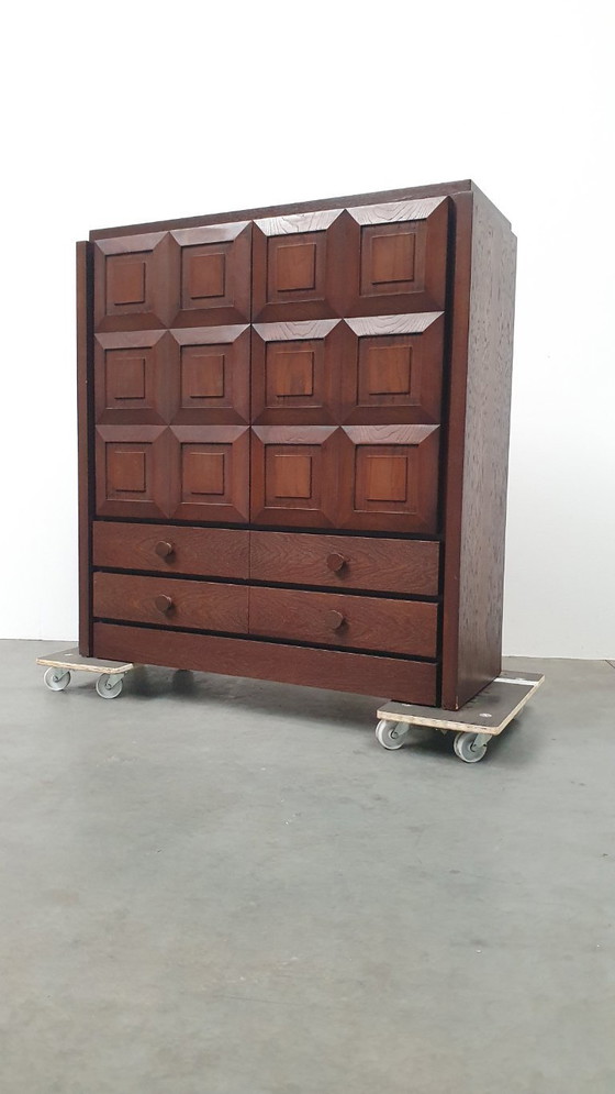 Image 1 of Brutalist vintage De Coene style barkast 70s belgie