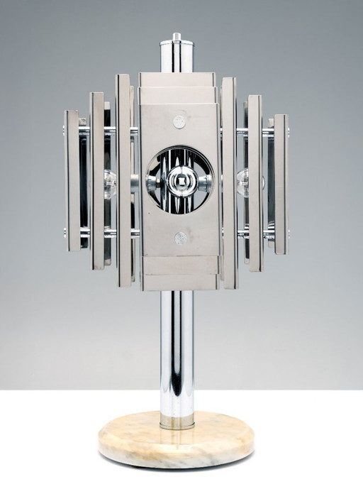 Lampe de table italienne chromée