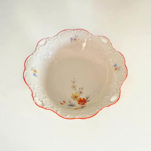 Vintage Hand-Painted Winterling Ivory Porcelain Serving Bowl, 1940s, Excellent Condition