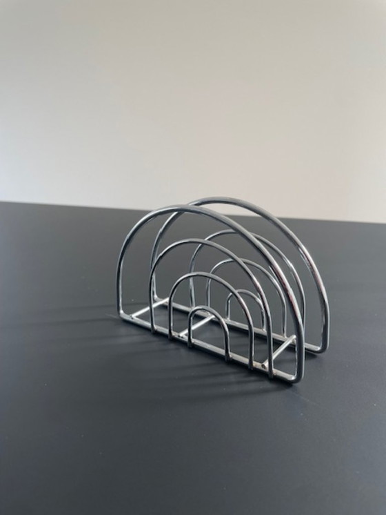 Image 1 of Porta tovaglioli cromato postmoderno con archi