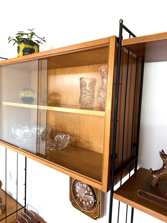 Vintage Freestanding Modular Wall System, Köch Möbel ‘60 – Wall cabinet, Wood, Glass (photo 9 of 15)