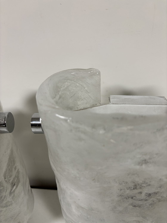 Image 1 of Set aus 2 Hillebrand Glaswandlampen MCM