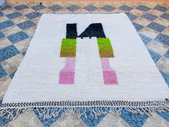 Image 1 of Alfombra bereber Beni Ourain tejida a mano, tamaño 200/300 cm.