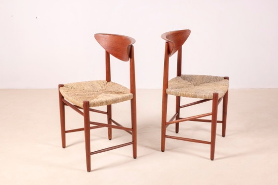 Image 1 of 6x Peter Hvidt & Orla Mølgaard Nielsen Dining Chair Model 316 in Teak