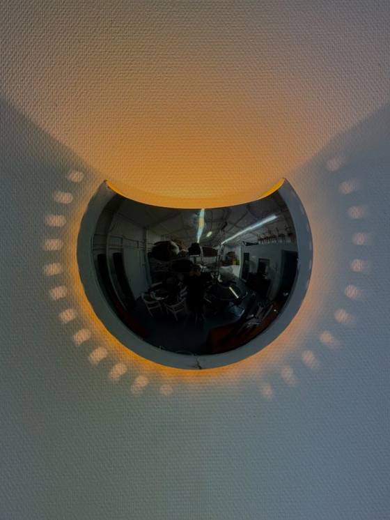 Image 1 of Ensemble de 2 appliques murales vintage style spatial par Reggiani Goffredo