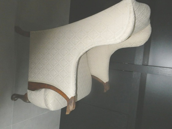 Image 1 of 2x Vintage, Barok Stoel in Topconditie, Met Schitterende en Unieke Details in Ontwerp en Bekleding