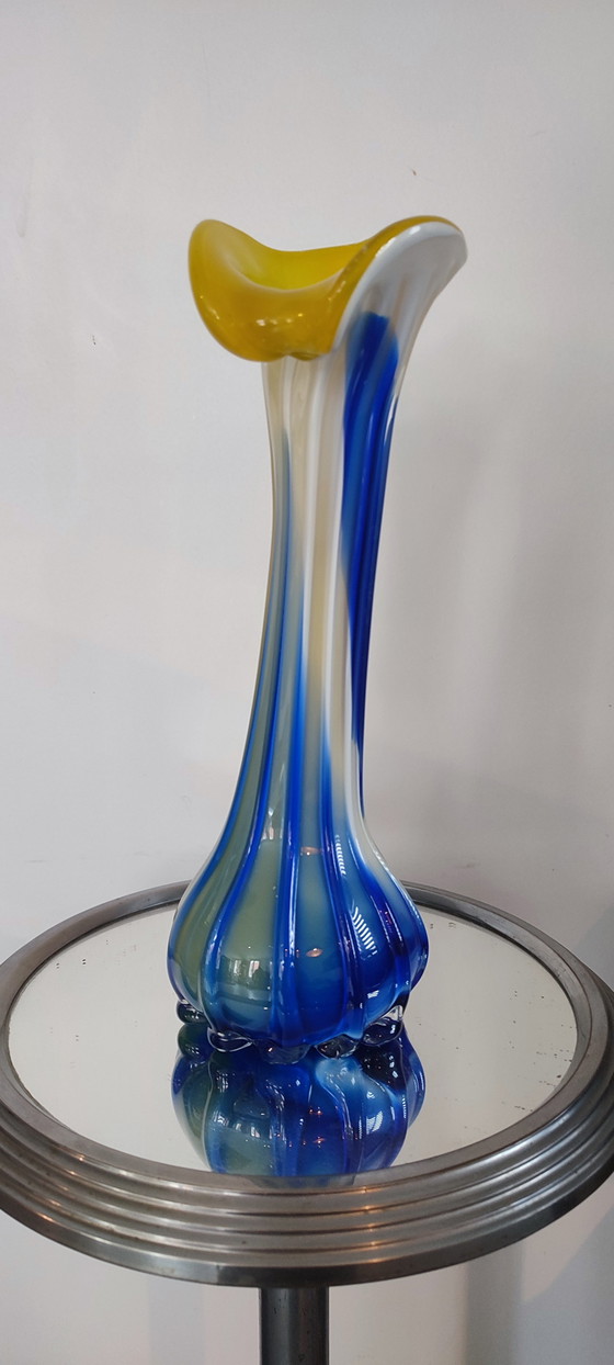 Image 1 of Vaso in vetro soffiato di Murano Calla Lily anni '60-'70