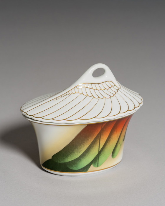 Image 1 of Paul Wunderlich Rosenthal Mythos Icaria Suikerpot Chic Deksel-Doos Bonbonnière jaren 90