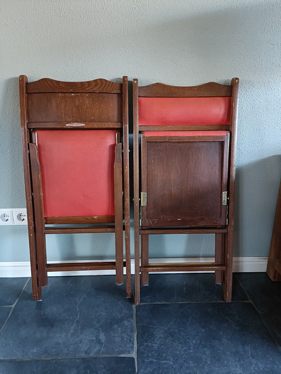 Image 1 of Vintage Folding Chairs 1950s