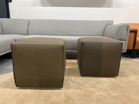 Image 1 of 2 Eyye Kub 47 Tabouret Cera Clay cuir
