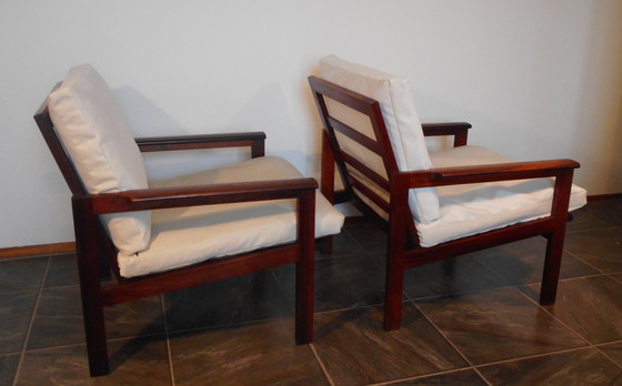 Image 1 of Illum Wikkelsø Rosewood Armchairs For Niels Eilersen (2)