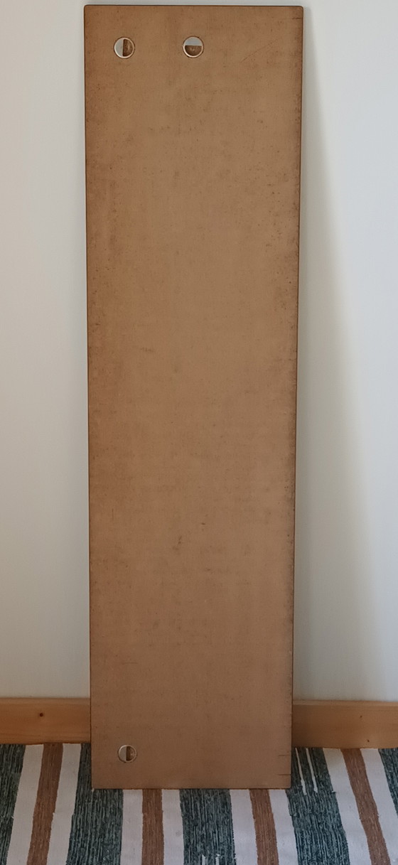 Image 1 of Specchio bisellato in alluminio spazzolato del 1970