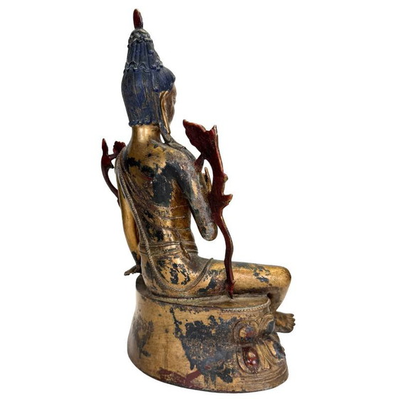Mooie Avalokiteshvara – Sino-Tibetaanse stijl – 2e helft 20e eeuw – Beeldhouwkunst (photo 5 of 15)