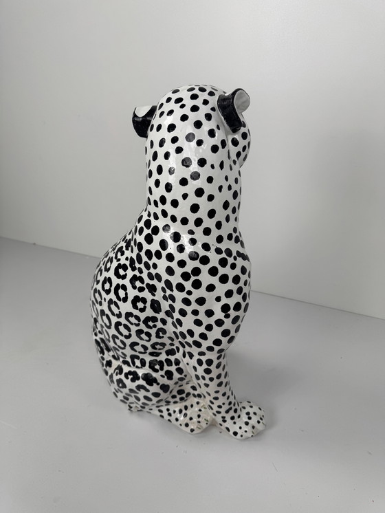 Image 1 of Leopardenfigur aus italienischem Porzellan - Fierce & Fabulous