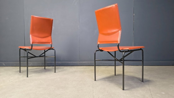 Image 1 of Ross Littlel voor Matteo Grassi set van 6 eetkamerstoelen, jaren 70