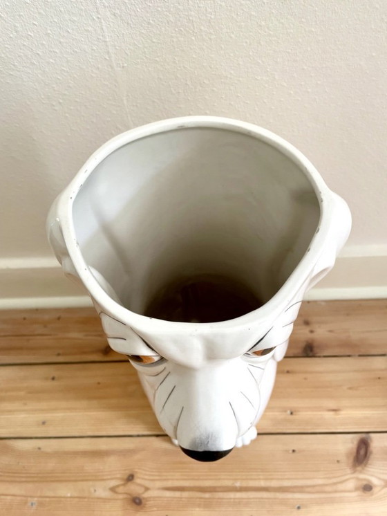 Image 1 of Regenschirmständer Hund Basset aus Keramik, Italien