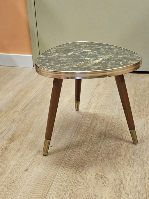 Vintage Plant Table Small Table Side Table Marble