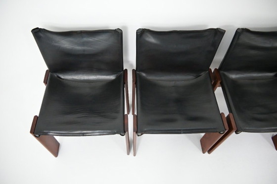 Monnik eetkamerstoelen van Afra & Tobia Scarpa voor Molteni, jaren 70, set van 6 – Leather (photo 8 of 11)