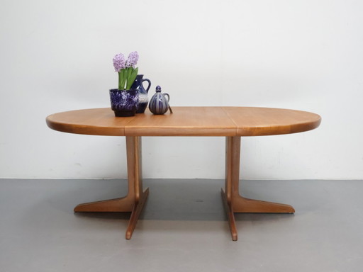 Vintage Couchtisch / Teak / rund ausziehbar / V V Møbler Denemarken