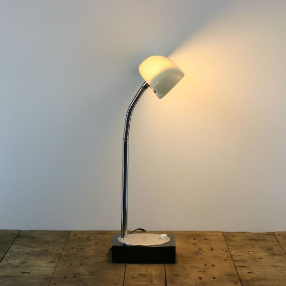 Image 1 of Lampada da scrivania vintage Hitachi Moonlight modello 506 | Design giapponese dell'era spaziale | Anni '70