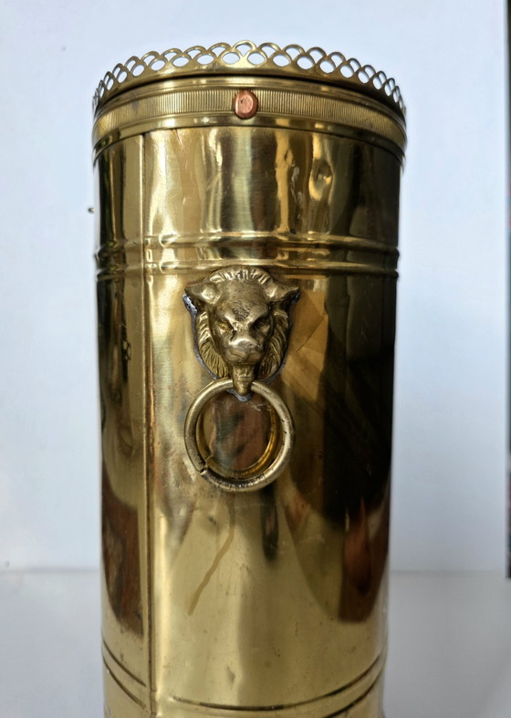 Vintage French Brass Eclair Vermorel Umbrella Stand / Planter – Cast Iron (photo 5 of 10)