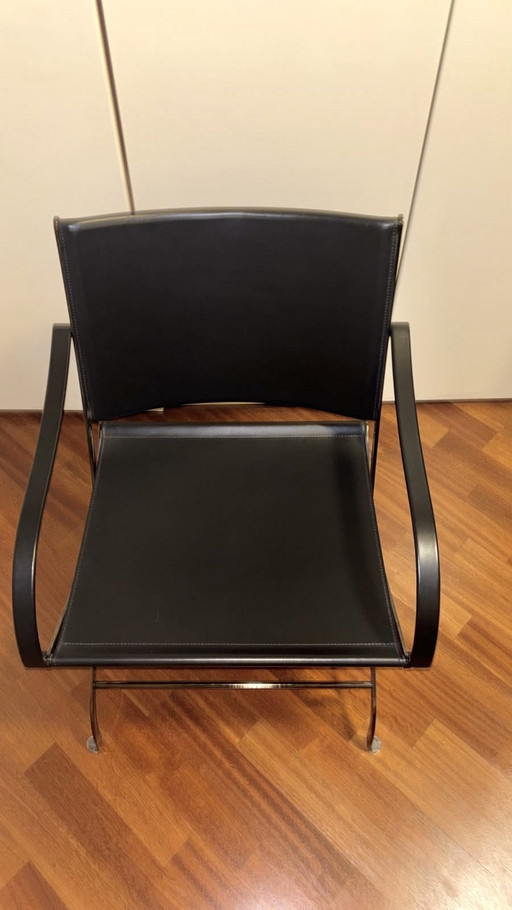 Poltroncina Flexform Lauren – Antonio Citterio – Pelle Nera