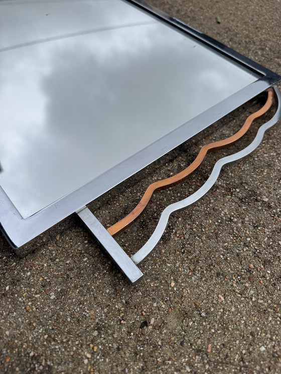 Image 1 of Art Deco chromen spiegel