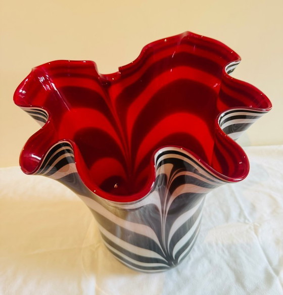 Image 1 of Set of vintage Italian designer vases - Empoli art glass (ca. 1970)