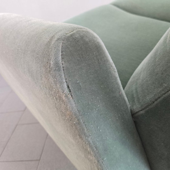 Image 1 of 1950s Vintage Two-Seat Velvet Sofa by Louis Paolozzi for ZOL 50s
