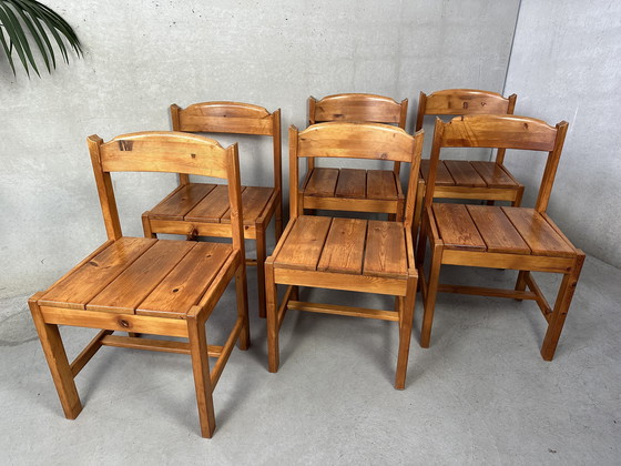 Image 1 of 6x vintage eetkamerstoelen