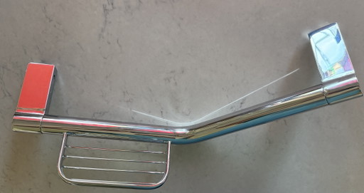Maniglia da parete per doccia, porta sapone cromato