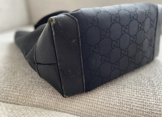 Gucci GG Black Tote Bag, Tote tassen, Nylon, Zwart (foto 6 van 10)