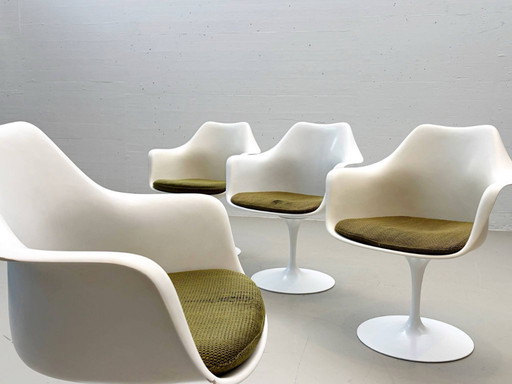 Ensemble de 4 fauteuils Tulip originaux par Eero Saarinen pour Knoll International, 1956