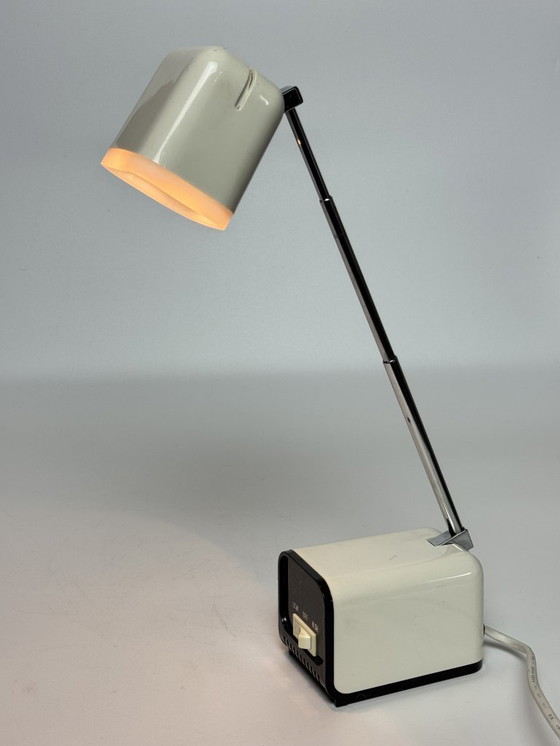Image 1 of Mid-Century Space Age Design White Adjustable Telescopic Desk / Night Lamp, Model 8802 by Bahag AG. Germany, 1970s
