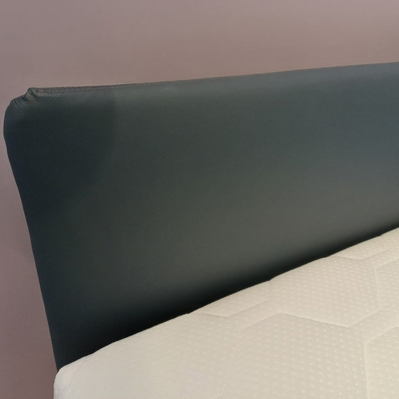 Image 1 of Ressort boxspring Auping Original aspect cuir marine