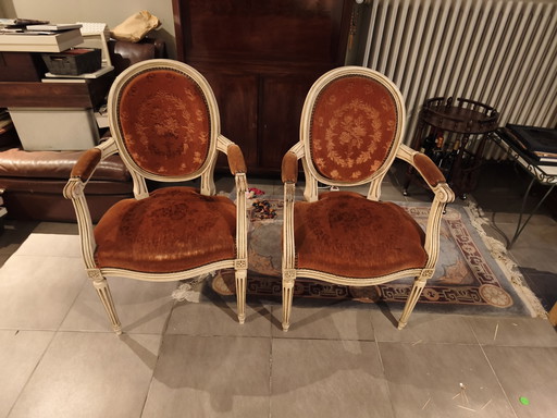 Französische Sessel im Louis-XVI-Stil,