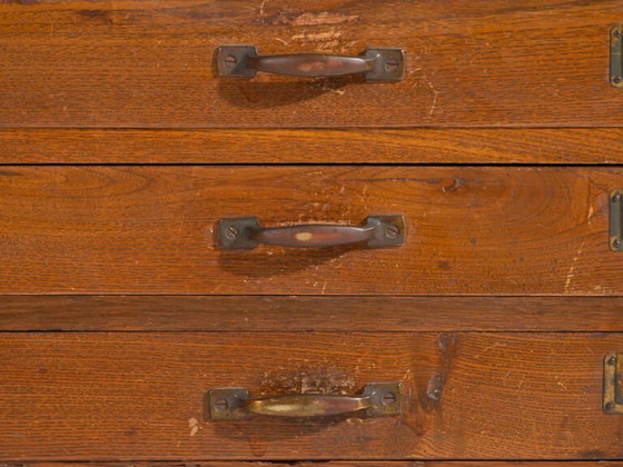 Small antique Japanese file cabinet - Showa Period (c. ) #2 – Filing cabinets, Metal (photo 39 of 40)