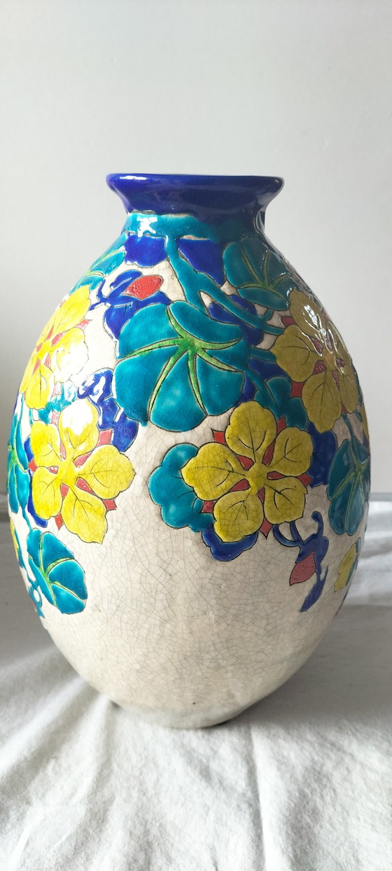 Charles Catteau – Boch Frères Keramis Vase Art Déco – D.2762 – Ca. 1930 – Ceramic (photo 4 of 15)