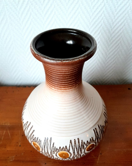 Image 1 of Vase 1970 En Céramique Allemande Vintage