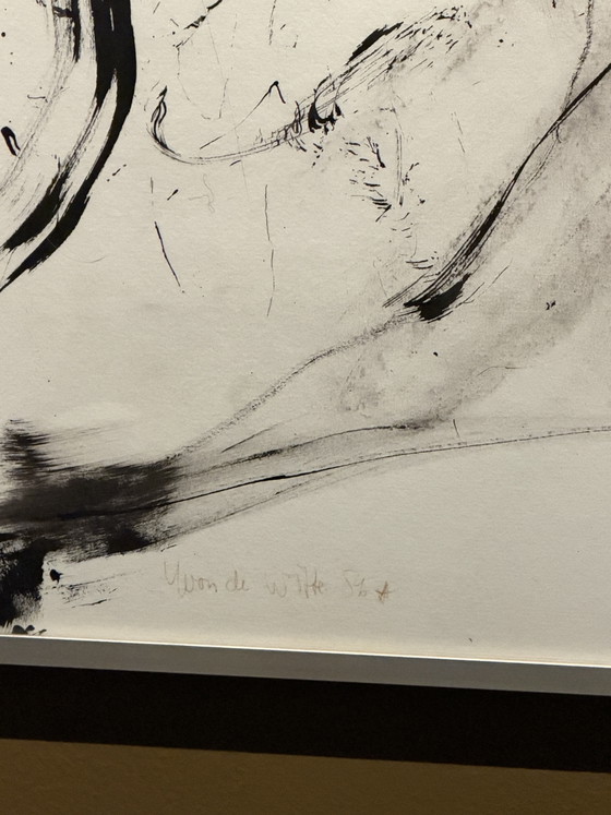 Grande dittico opera d'arte Yvon de Witte, Decorazioni murali, Alluminio, Vetro, Giallo (foto 5 di 7)