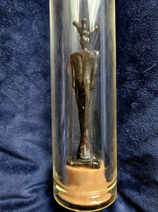 Sculptuur In Fles "Gekroonde Man" Conny Ammerlaan