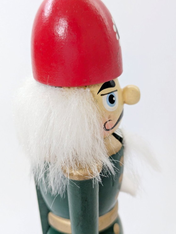 Image 1 of Petit soldat casse-noisette allemand vintage | Figurine de Noël artisanale d'art populaire